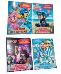 LIBRO PARA PINTAR CON STICKER Y ACTIVIDADES