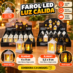 [RJ4640] FAROLITOS LUZ LED CALIDA 2 MODELOS 9CM RJ4640 RJ4641