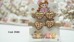 SET X 5 HEBILLAS MICKEY 1 GOMITAS Y 2 ZAPITOS COPN APLIQUE 3588 3589
