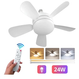 FOCO LED 20 WATTS 3 TONOS CON VENTILADOR Y CONTROL 3404 EN CAJA LED FAN