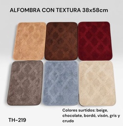 ALFOMBRA FELPA DE BAÑO 38 X 58 ROMBO TH-219