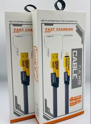 CABLE METAL 4 EN 1 TIPO C A TIPO C CON ADAPTADOR DE USB Y IPHONE CARGA RAPIDA 21945