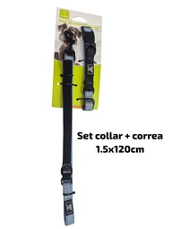 SET COLLAR + CORREA HUESITOS 1.5X120CM 23-818A