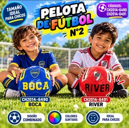 PELOTA N2 BOCA/RIVER CUERO 6490 / 6491