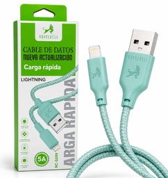CABLE LIGHTNING IPHONE TIPO CORDON ROYALCELL 5A RC-5009 1MTS