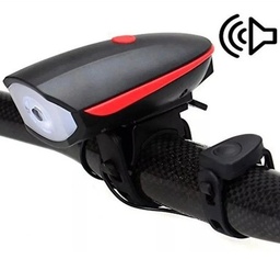LUZ RECARGABLE CABLE V8 P/ BICI 3 MODOS C/ BOCINA FUERTE