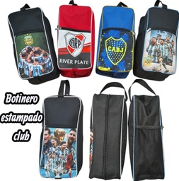 BOTINERO CORDURA ESTAMPADO EQUIPOS2 CIERRES Y 1 BOLSILLO PORTA BOTELLA 47013