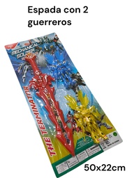 SET ESPADA CON DOS GUERREROS EN BLISTER 50 X 23 CM MECHANICAL SOLDIER HW25162052