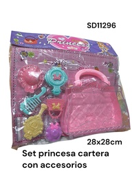 SET DE BELLEZA PRINCESS CARTERA PLASTICA CON ACCESORIO SD11296