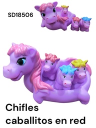 CHIFLE CABALLITO EN RED X 4 SD18506