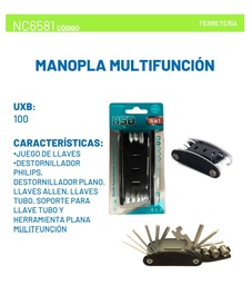 MANOPLA  HSD MULTIFUNCION EN BLISTER NC6581
