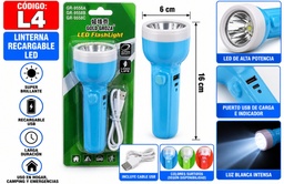 LINTERNA LED RECARGABLE DOS LUCES GOLG GROZA GR-9558C EN BLISTER L4
