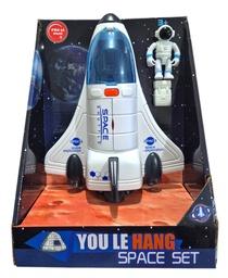 NAVE ESPACIAL CON LUZ Y SONIDO 32.5x17.5cm JY-26-028