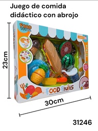 JUEGO DE COMIDA CON ABROJO DIACTICO EN CAJA FOOD FRUITS