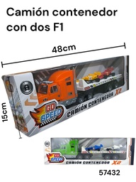 CAMION CONTENEDOR GO SPPED 48 CM CON DOS AUTOS EN CAJA 57432