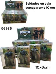 SOLDADO 10 CM MILITAR EN CAJA TRANSPARENTE 10X 6 CM POWER ARMY 56986