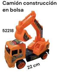 CAMION CONSTRUCCION CON EXCABADORA 22 CM EN BOLSA 52218 TRUCK
