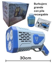 BURBUJERO A PILA RECARGABLE GRANDE EN CAJA 24X19CM
