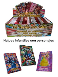 NAIPES INFANTIL COLECCIONABLE 35 CARTAS PERSONAJES