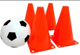 CONOS X4 DE ENTRENAMIENTO CON PELOTA EN RED 13X18CM JY-26-461