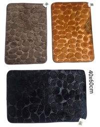 ALFOMBRA PELUDA DISEÑO PIEDRAS COLORES LISOS 40X60CM MTK030