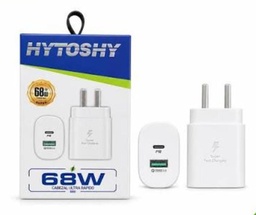 CABEZAL CARGADOR HYTOSHY 68W SALIDA TIPO C Y USB