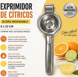 EXPRIMIDOR DE CITRICOS ACERO INOXIDABLE 22CM MTK6-268