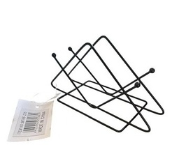 SERVILLETERO TRIANGULAR DE METAL NEGRO 13X8CM MTK6-226