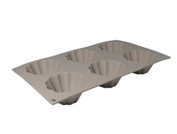 MOLDE DE SILICONA MUFFIN X6 TIPO FLORES CB7001