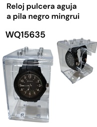 RELOJ PULCERA AGUJA A PILA NEGRO MINGRUI WQ15635
