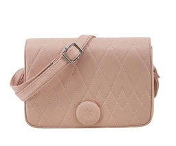 CARTERA AMYARA ROSA NUDE COSTURAS DIAGONAL C/ BOTON 21X16CM 67.C2982.3
