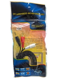 CABLE MINIPLUG A 2 RCA 1.5 MTS EN BOLSA 3010243