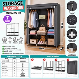 ORGANIZADOR DE ROPA CON CIERRE NW-130 STORAGE WARDROBE 513353