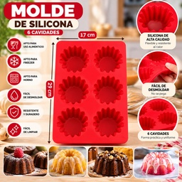 MOLDE DE SILICONA PARA MUFFINS X8 KC58043 26X17CM