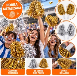 PORRAS METALISADA 30CM DORADA/ PLATA YJ0799