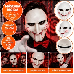 MASCARA RIGIDA EL JUEGO DEL MIEDO 24 CM 26-917
