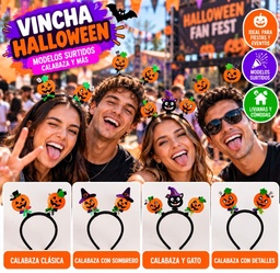VINCHA CALABAZA HALLOWEEN DE PAÑOLENCI