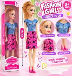 MUÑECA FASHION ECONOMICA HAPPY TIME 25CM