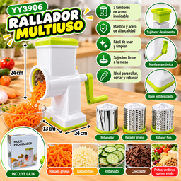 [YY3906] MULTI PROCESADORA CON MANIJA C/ 3 CUCHILLAS DIFERENTES YY3906