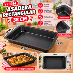 [YY3984] MOLDE RECTANGULAR ANTIADHERENTE 6X25X38CM COCINA Y DISEÑO YY3984